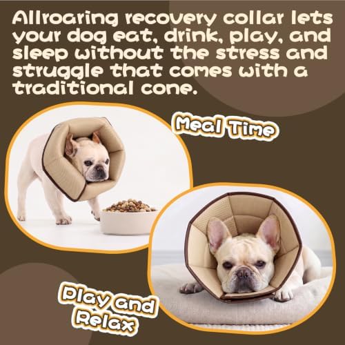 Allroaring Breathable Recovery Cone for Dog Wound Healing Anti-Lick Brown L - Image 6