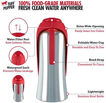 PupFlask Large Dog Water Bottle, Portable Stainless Steel Travel Bowl - Image 5