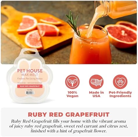 Ruby Red Grapefruit Spring and Summer Wax Melts Plant-Based Wax, Pet House - Image 2