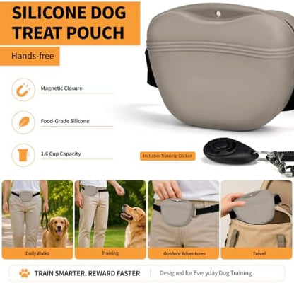Silicone Dog Treat Pouch with Training Clicker - Image 2