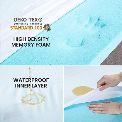 Orthopedic Memory Foam Dog Bed, Cooling Dog Beds Waterproof Pet Bed for Crate with Removable Washable Cover, L(35inch,65Lbs) - Image 4