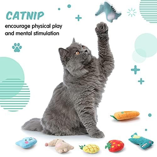 Gejoy 20 Pack Catnip Toys for Indoor Cat Plush Chew for Kitten,Lovely - Image 3