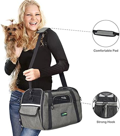 JESPET Soft-Sided Airline-Approved Dog & Cat Carrier Travel Bag - Image 3