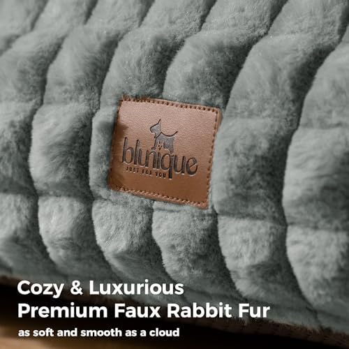 Cat Couch Bed with Fluffy Faux Rabbit Fur for Indoor Cats, 24 Inch - Image 4