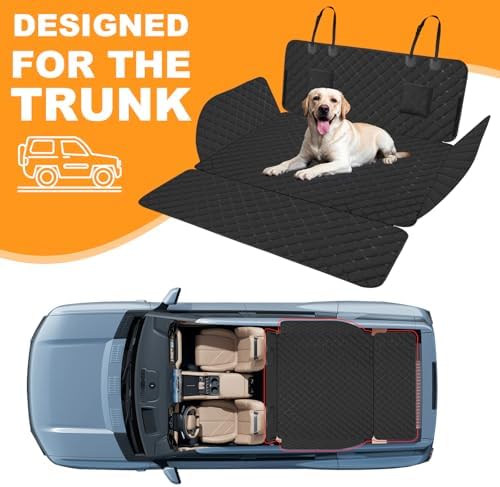 SUV Cargo Liner for Dogs, Waterproof Pet Cargo Cover Dog Seat Mat for SUVs Sedans Vans with Bumper Flap Protector, Non-Slip, Large Size Universal Fit - Image 5