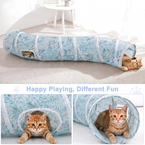 Glittme S-Shape Cat Tunnel, Foldable Cat Tunnels for Indoor Cats - Image 4