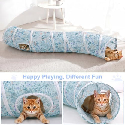 Glittme S-Shape Cat Tunnel, Foldable Cat Tunnels for Indoor Cats - Image 4