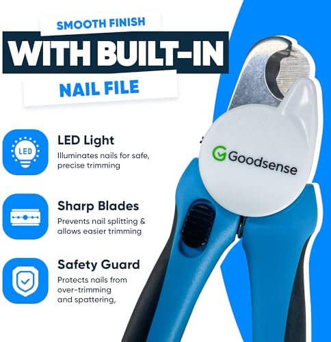 Dog Nail Clippers with LED Light – Safety Guard, Sharp Blades, Nail File Included – for Dogs, Cats & Small Pets - Image 4