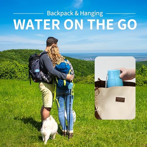 Portable Dog Water Bottle 10oz Blue - Image 6