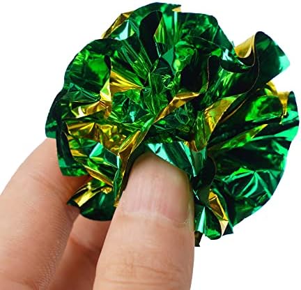 CHIWAVA 45PCS 1.6'' Mylar Cat Toy Ball Kitten Shiny Crinkle Crackle Balls - Image 6