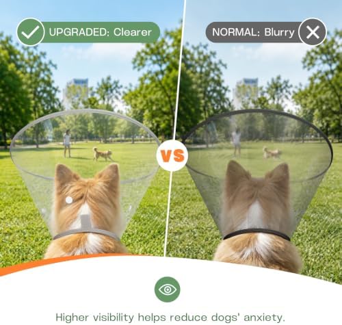 Dog Cone Collar with Soft Liner to Stop Licking, Elizabeth Recovery Collar After Surgery for Large Medium Dogs, Comfortable Pet Head Cone Alternative for Neutering Spay Injury - Image 4