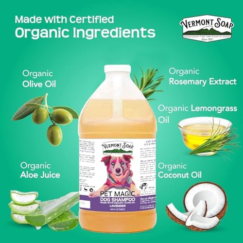 VERMONT SOAP Organic Pet Shampoo, Lavender Natural Dog Shampoo, 64 oz - Image 4