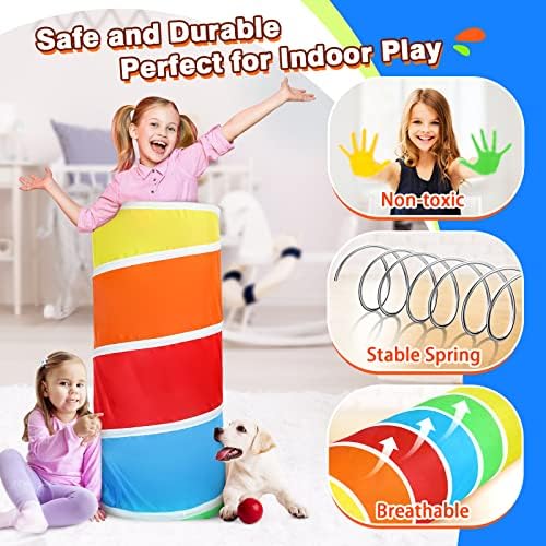 Kids Play Tunnel Tent for Toddlers, Colorful Pop Up Crawl Tunnel Toy for Baby or Pet with Breathable Mesh, Collapsible Gift for Boy and Girl Play Tunnel Indoor and Outdoor Game - Image 3