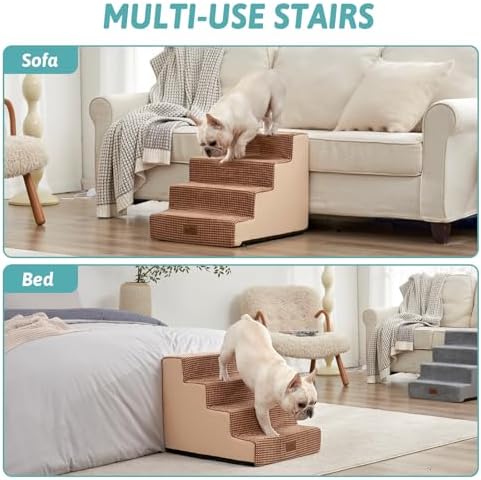 COZY KISS Dog Stairs for Small Dogs, 4 Step Pet Stairs for Beds & Couches - Image 5