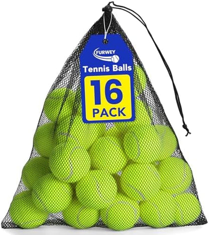 FURWEY Yellow Tennis Balls for Dogs, 2.5 inches, 80 Pack, Non Squeaky by FURWEY