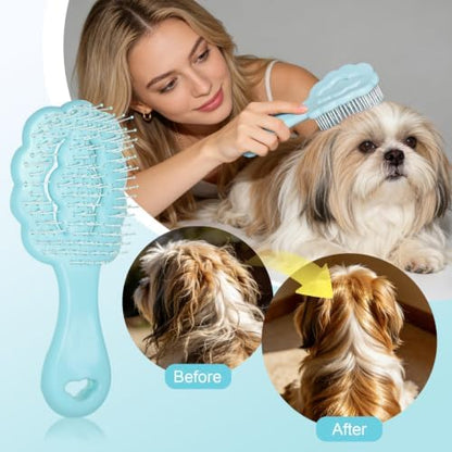 Cloud Shape Small Dog Grooming Brush (Sky Blue） - Image 5