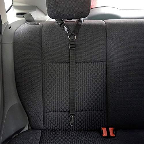 2 Packs Dog Cat Safety Seat Belt Strap Car Headrest Restraint Adjustable Nylon Fabric Dog Restraints Vehicle Seatbelts Harness - Image 2