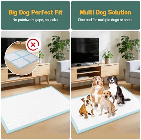 Large Puppy Pee Pads for Dogs 31" x 47" 40 Count, 6-Layer Leak-Proof XXXL Dog Pee Pads Extra Large, Super Absorbent Quick-Dry Thick Disposable Potty Training Pads - Image 5