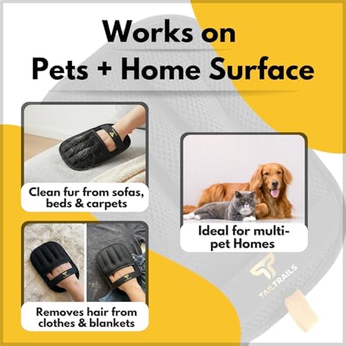 Pet Hair Removal Glove – Reusable Pet Hair Remover for Couch, Clothes, Car & Laundry | Works on Dogs & Cats | Multi-Surface Pet Hair Removal Tool - Image 6