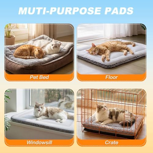 Self Warming Cat Bed, Reversible Cooling Mat for Cats, Gray, 18 x 24 Inches - Image 6