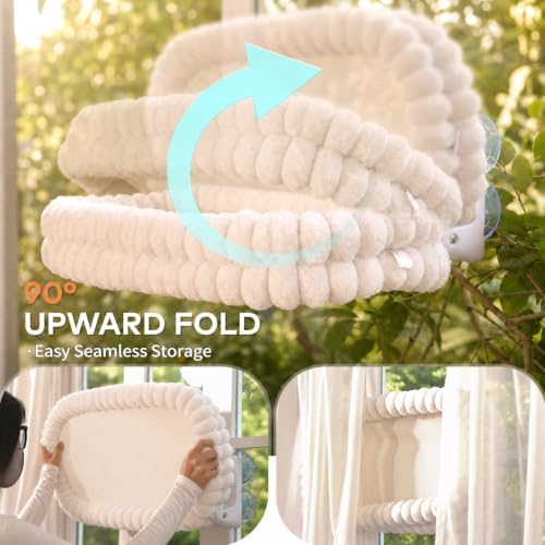 CHEERPALS Cat Window Perch for Indoor Cats Hammock for Window with Reversible Cushion, Foldable Cat Window Bed for Large Cats and Kittens, Cloud Series(Green,Medium) - Image 4