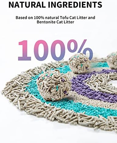 PETKIT Mixed Cat Litter Fast Clumping, Flushable, Ultra Absorbent, 100% Natural Ingredients Litter, Water Dissolvable, Really Dust-Free, Low Tracking Bentonite Tofu Litter (7.9lb×2 Bags) - Image 6