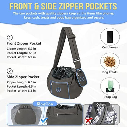SlowTon Pet Carrier, Hard Bottom Support & Adjustable Padded Shoulder Strap - Image 5