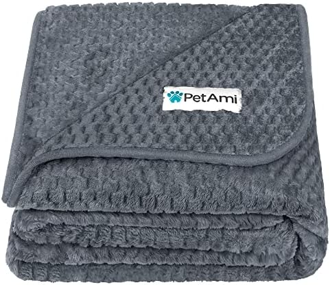 PetAmi Waterproof Dog Blanket, Leakproof Pet Blanket, Twin 60x80 Dark Gray by PetAmi