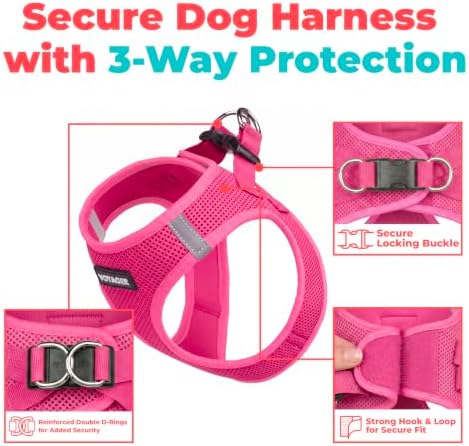 Voyager Step-in Air Dog Vest Harness - Fuchsia, XXX-Small - Image 2