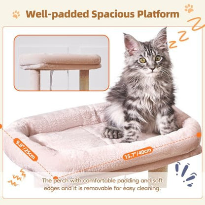 Taoqimiao Cat Tree, 38.5In Cat Tower for Indoor Cats, Suitable for Kittens - Image 3