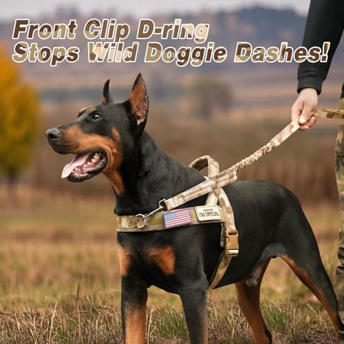 Forestpaw No Pull Dog Harness with Large Handle,Comfortable,M,Camo Brown - Image 3