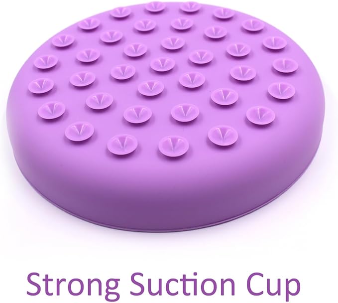 Slow Feeder Bowls for Dogs and Cats, 7.9inch Slow Down Bowl with Suction Cups, Puzzle Pet Bowls Non-Slip Design Dishwasher Microwave Safe (Purple)