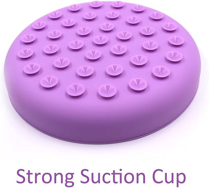 Slow Feeder Bowls for Dogs and Cats, 7.9inch Slow Down Bowl with Suction Cups, Puzzle Pet Bowls Non-Slip Design Dishwasher Microwave Safe (Purple)