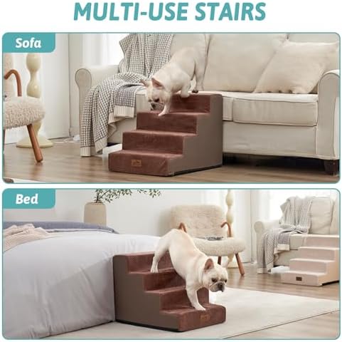 COZY KISS Dog Stairs for Small Dogs, 4 Step Pet Stairs for Beds & Couches - Image 5