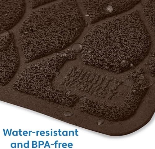 MIGHTY MONKEY Waterproof Cat Litter Box Mat, BPA Free, 24x17 Chocolate - Image 3