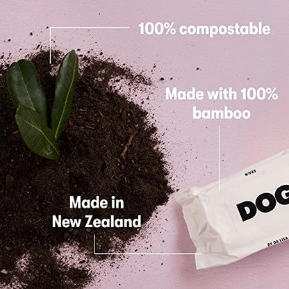 DOG by Dr. Lisa - Dog Wipes - Plant-Based, Natural Bathing Wipes for Dogs - Made from 100% Compostable Bamboo - Vet-Created - Vegan, Non-Toxic - 80 Count - Image 3