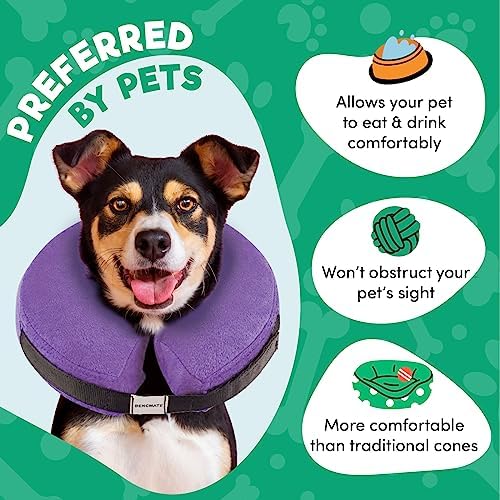 BENCMATE Inflatable Dog Cone Collar Alternative After Surgery Small - Image 3