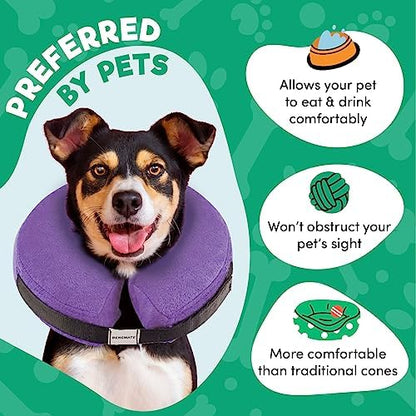 BENCMATE Inflatable Dog Cone Collar Alternative After Surgery Small - Image 3