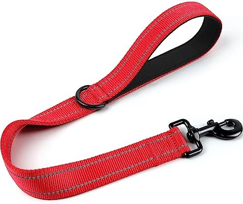 Joytale Short Dog Leash for Close Control & Training, 24", Red by Joytale
