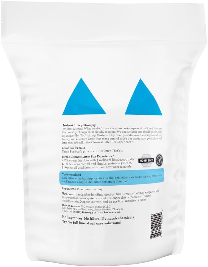 Boxie Unscented 30 Day Odor Control Clumping Clay Cat & Kitty Litter, 99.9% Dust-Free, Hard Flat Top Clumps, No Fragrances No Fillers, Long-Lasting, Easy to Scoop,16 lb (Pack of 2)