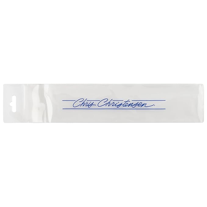 Chris Christensen 9" Long Tooth Fine/Extra Fine Comb-Out Comb, Groom Like a Professional, Rounded Corners Prevent Friction and Breakage, Unique Rubber Grip Line, Chrome Finish