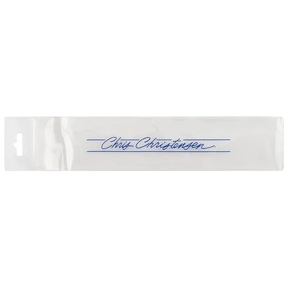 Chris Christensen 9" Long Tooth Fine/Extra Fine Comb-Out Comb, Groom Like a Professional, Rounded Corners Prevent Friction and Breakage, Unique Rubber Grip Line, Chrome Finish