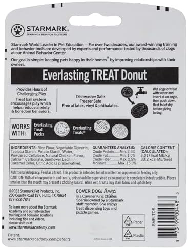 Starmark Everlasting Treat Donut Chew Toy for Small Dogs Under 15 pounds - Image 2