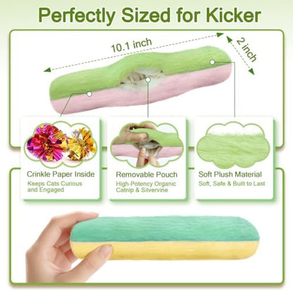 Retro Shaw Refillable Catnip Cat Toys Pillows, for Indoor Cats Kicker, 3PCS - Image 3