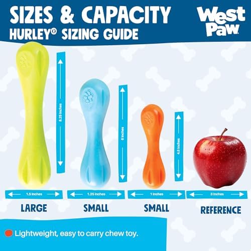 WEST PAW Zogoflex Hurley Dog Bone Chew Toy – Floatable Pet Toys for Aggressive Chewers, Catch, Fetch – Bright-Colored Bones for Dogs – Recyclable, Dishwasher-Safe, Non-Toxic, Small, Granny Smith - Image 4