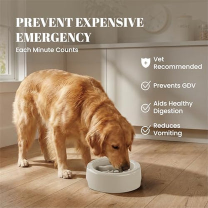 AVERYDAY 3 Pack Slow Feeder Dog Bowl Set, Two Weighted Maze Insert Bowls, Anti-Slip Changeable Puzzle Feeding Bowl for Wet Dry & Raw Dog Food, Slow Eating Deep Pet Food Dish for Medium & Large Breeds - Image 2