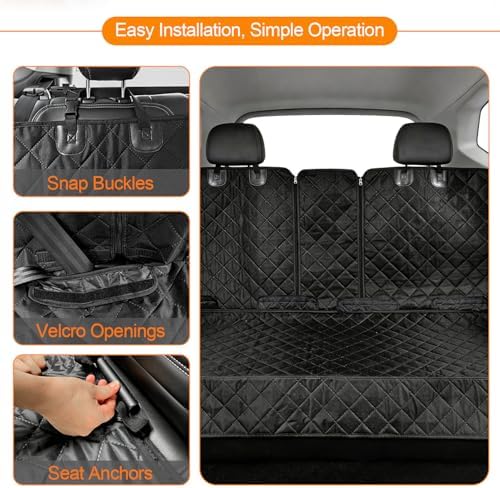 Dog Car Seat Cover for Back Seat, Waterproof & Scratch-Proof Pet Seat Protector, Nonslip Dog Seat Cover for Back Seat, Universal Fit for Cars, Trucks & SUVs, Standard Size - Image 7