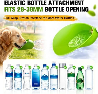 2pcs Portable Dog Water Bottle Attachment, Pet Water Bowl for Walks - Image 3