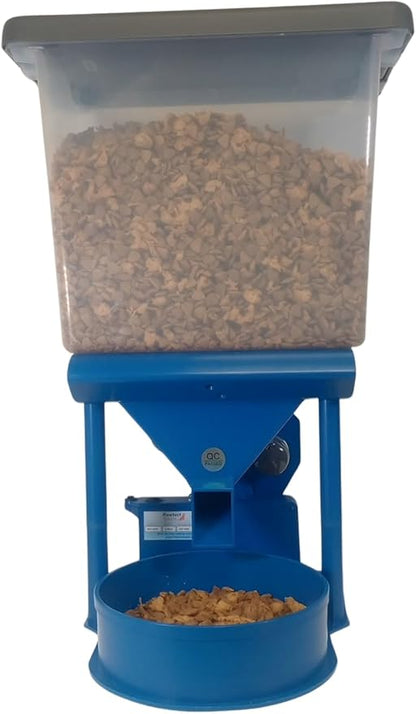 Precision XL Automatic Large Dog Feeder, 30 lb Storage Capacity, Program up to 4 timed Meals/Day with Smartphone, JAM-Free (Royal Blue)