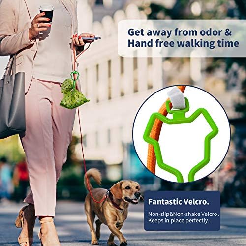 Dalzom® 2Pcs Dog Poop Bag Holder, Waste Bag Holder Carrier for Leash, Dog Poop Bag Dispenser for Walking Running Bicycle Accessory (Purple) - Image 2